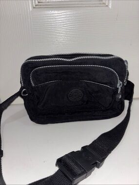Kipling Abanu Black Roomy Multi Convertible Adjustable Belt Bag
